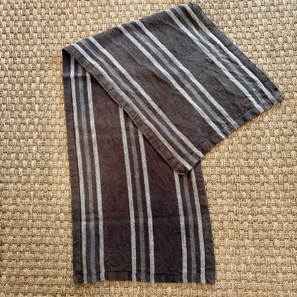 Smith & Hawken Organic Linen Table Runner Rustic Neutral French Country - Picture 1 of 5